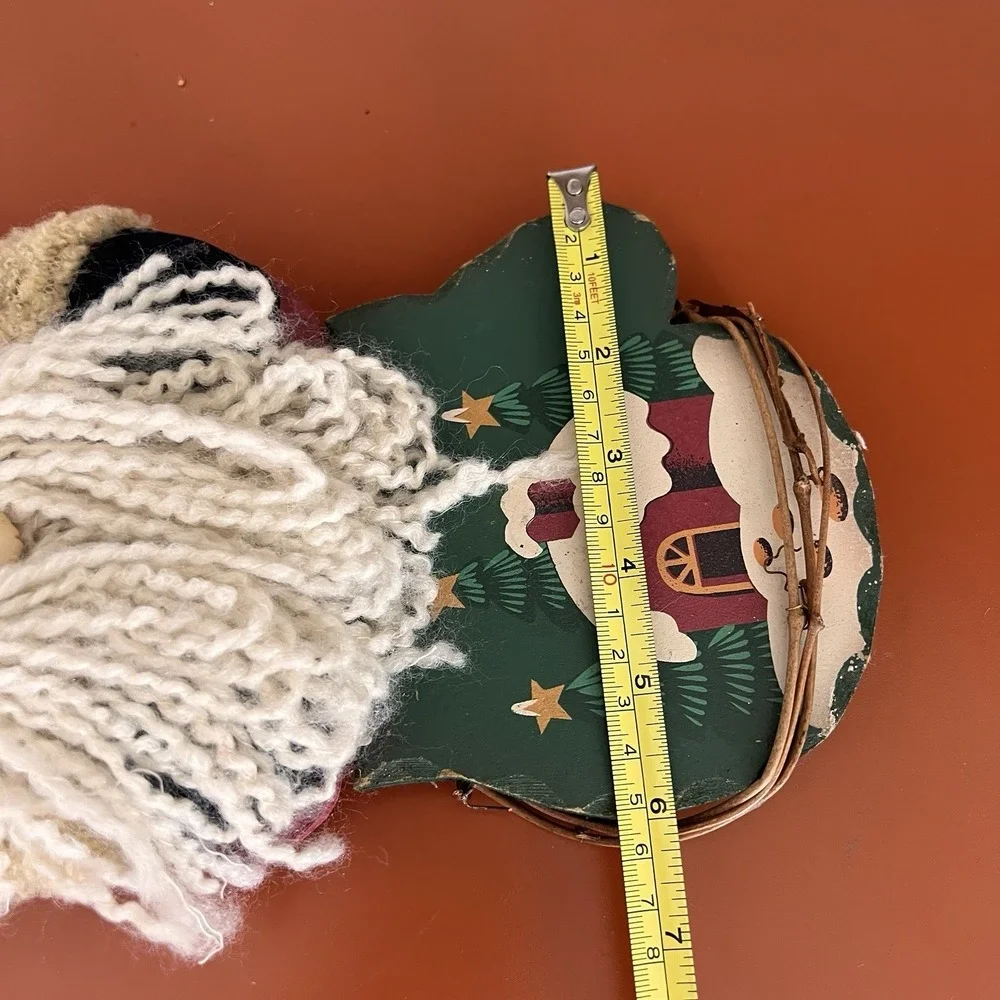 VTG Wood‎ And Metal Santa Door And Wall Decor 16